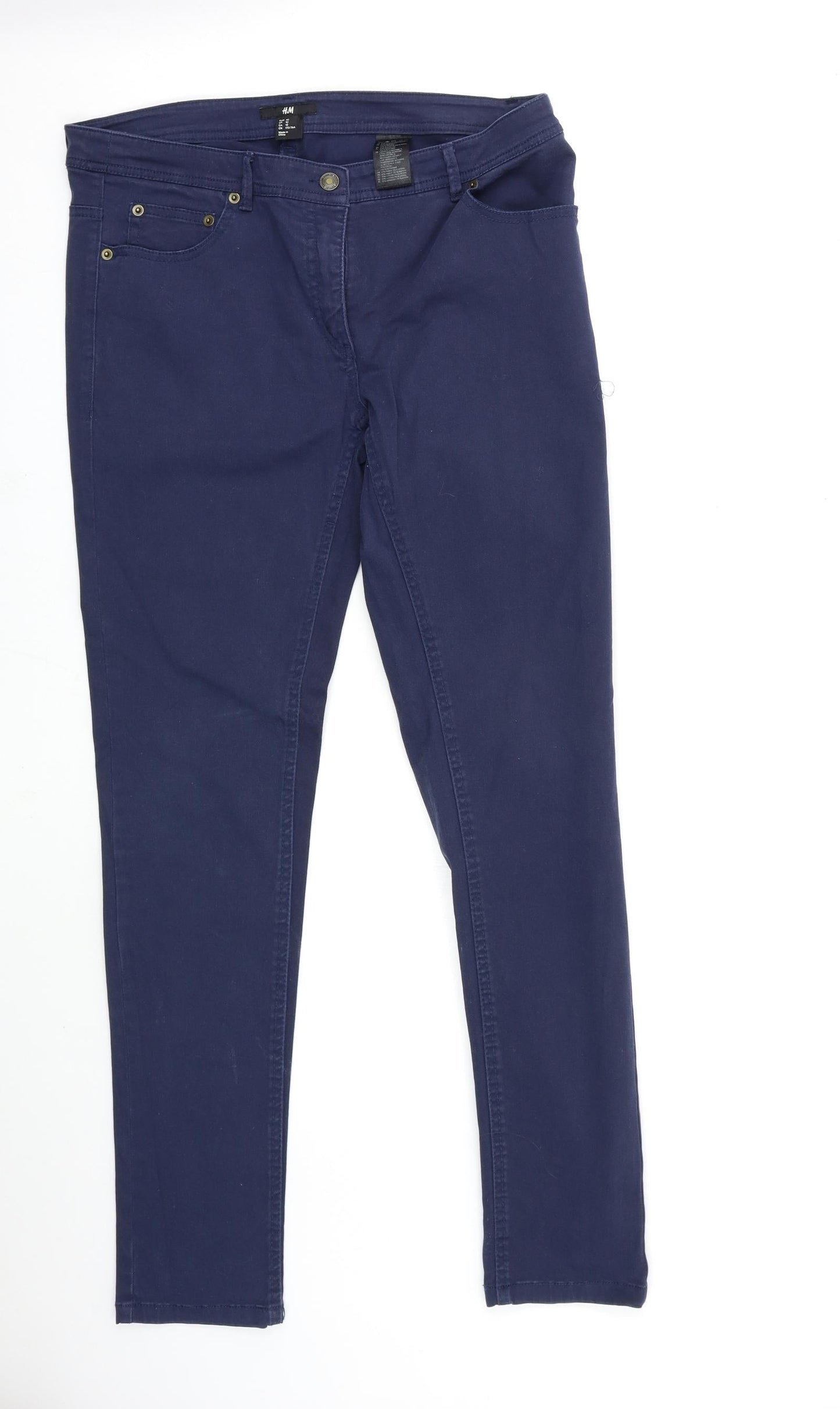 H&M Womens Blue  Denim Skinny Jeans Size 40 in L30 in