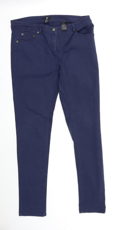 H&M Womens Blue  Denim Skinny Jeans Size 40 in L30 in