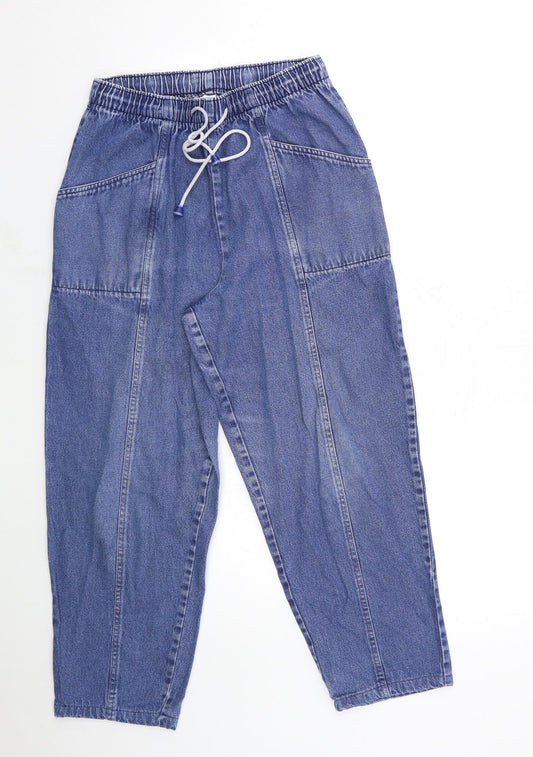 Preworn Womens Blue  Denim Mom Jeans Size 28 in L26 in