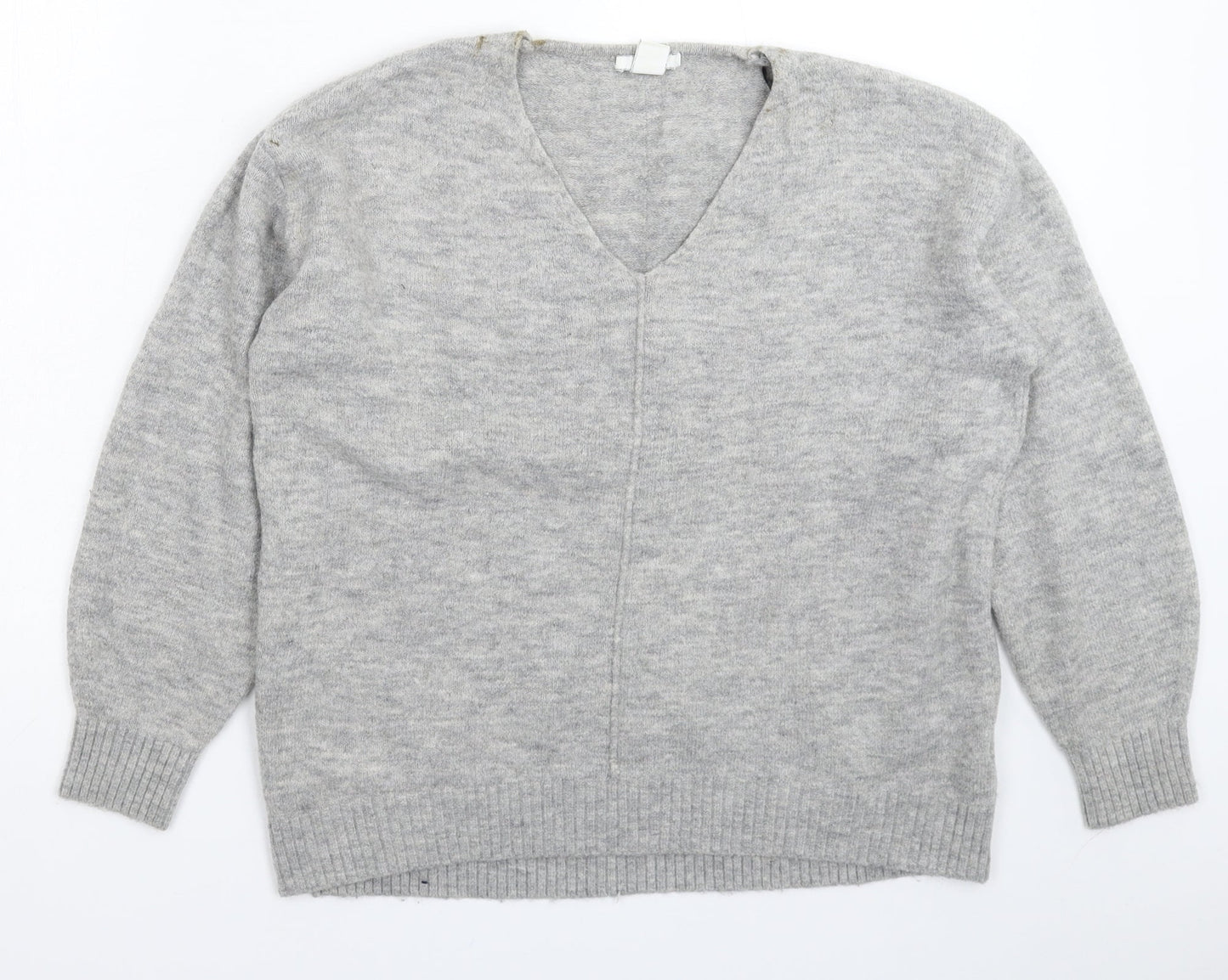 H&M Womens Grey  Knit Pullover Jumper Size XS