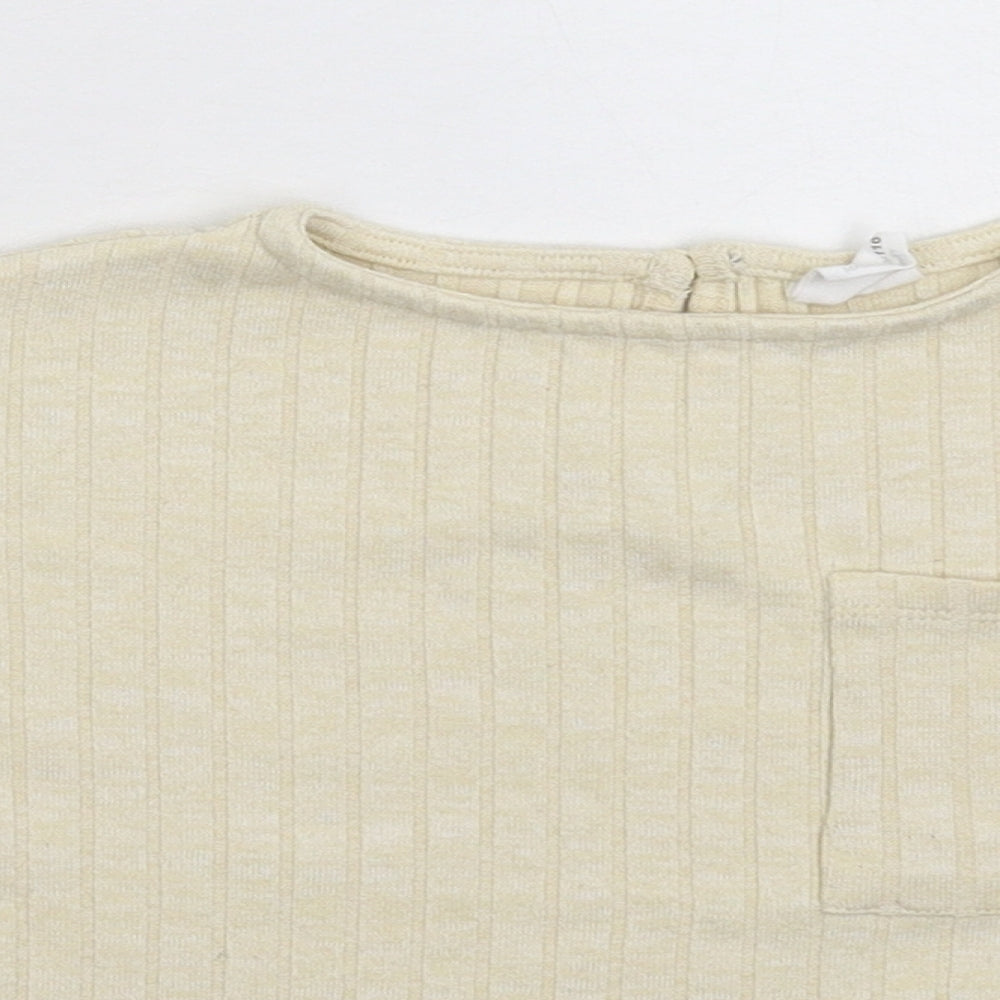 Zara Girls Beige   Basic T-Shirt Size 6 Years