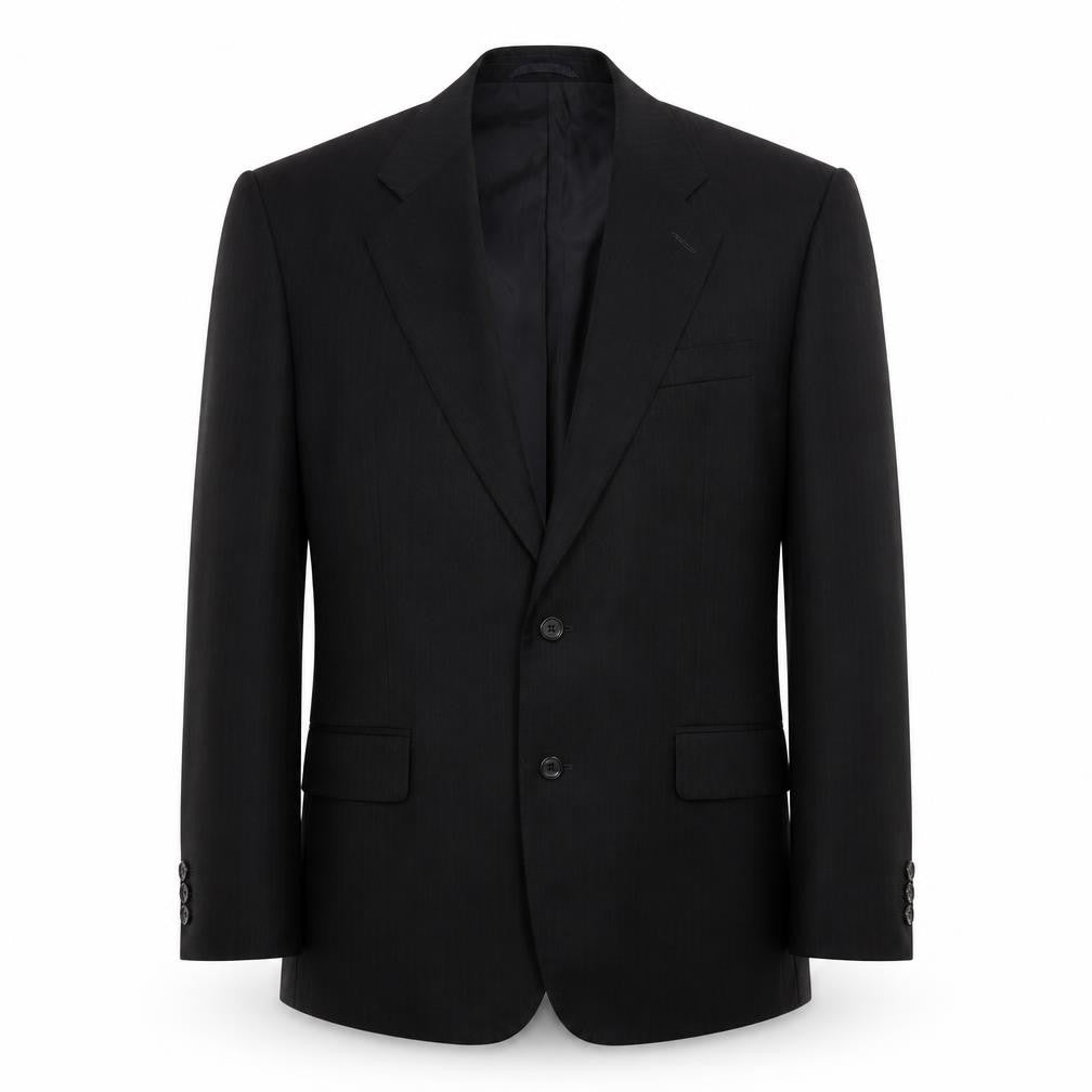 Marks & Spencer Mens Black Striped  Jacket Suit Jacket Size 44