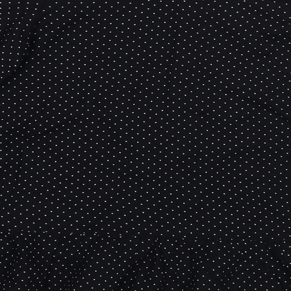 H&M Girls Black Polka Dot  Basic Blouse Size 2 Years