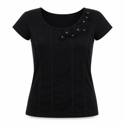 david emanuel Womens Black   Basic T-Shirt Size 12