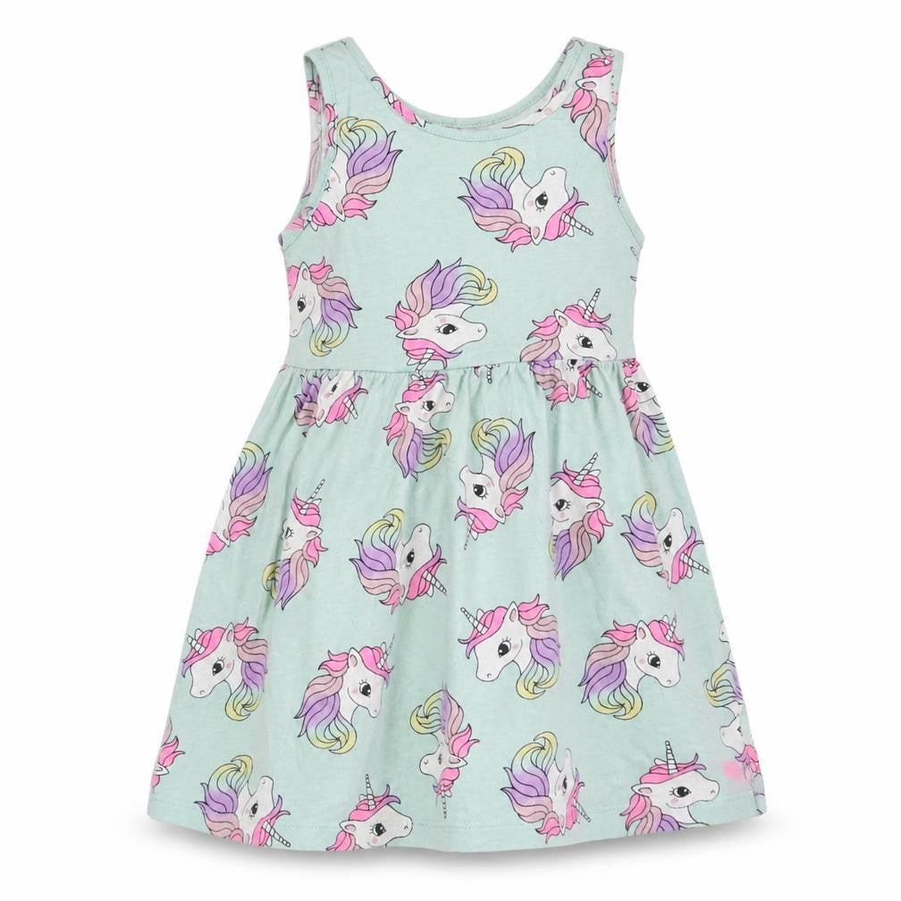 H&M Girls Green Animal Print  A-Line  Size 3 Years