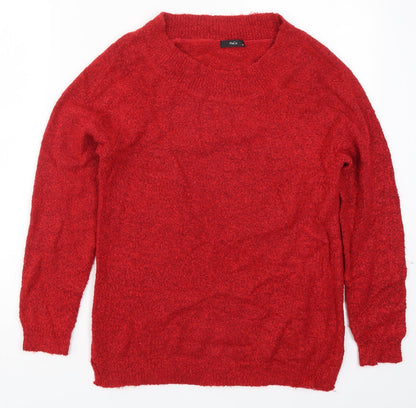 Preloved M&Co Womens Red  Knit Pullover Jumper Size 14 - Front