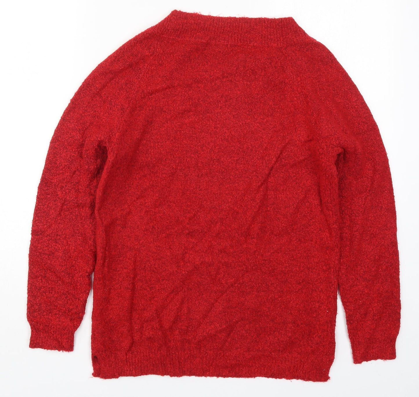 M&Co Womens Red  Knit Pullover Jumper Size 14