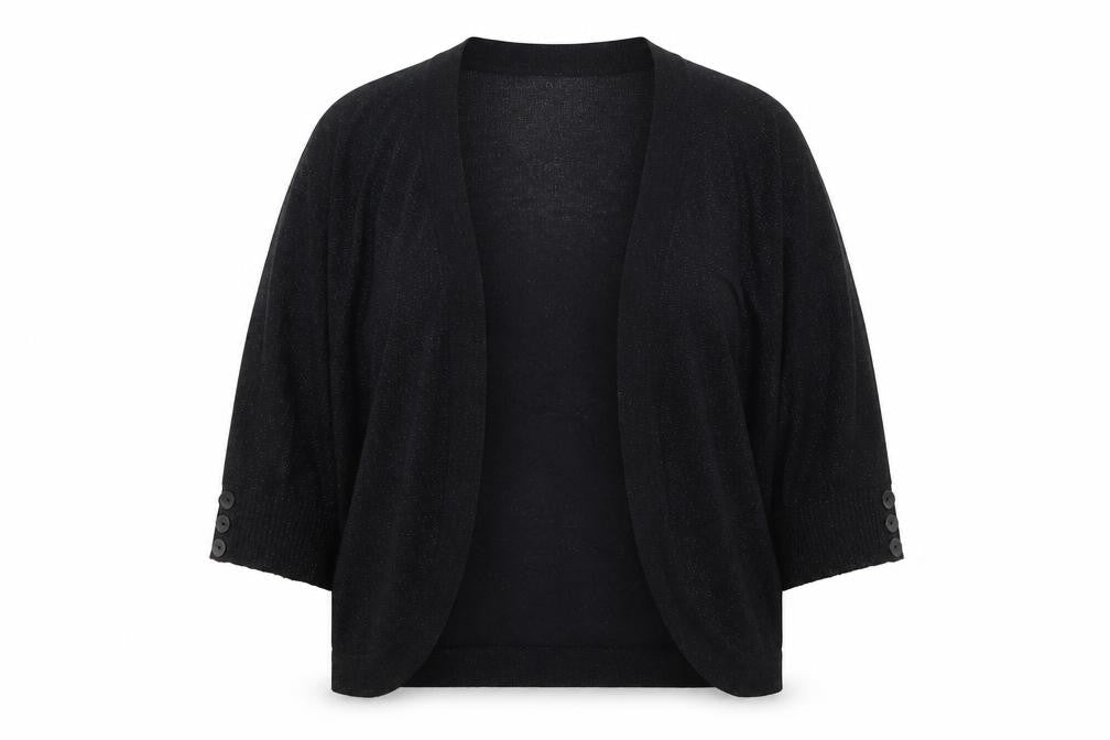 M&Co Womens Black  Knit Cardigan Jumper Size M
