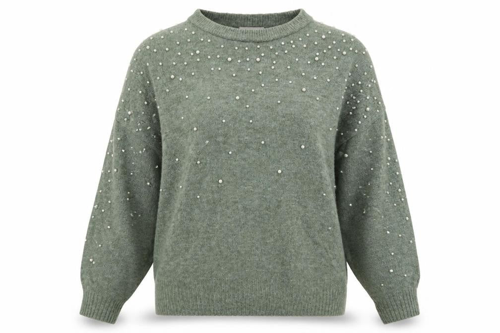 H&M Womens Green  Knit Pullover Jumper Size M