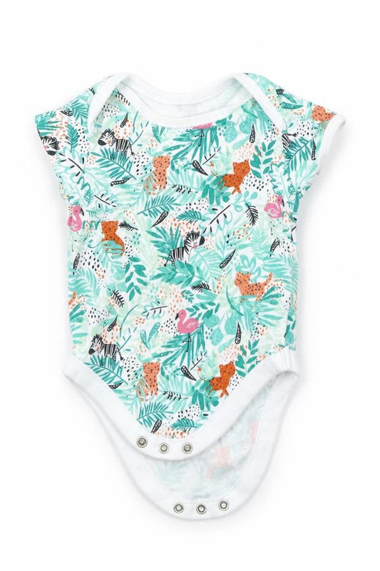 George Girls Green Geometric  Babygrow One-Piece Size 9-12 Months