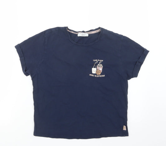 New Look Girls Blue Geometric  Top Pyjama Top Size M