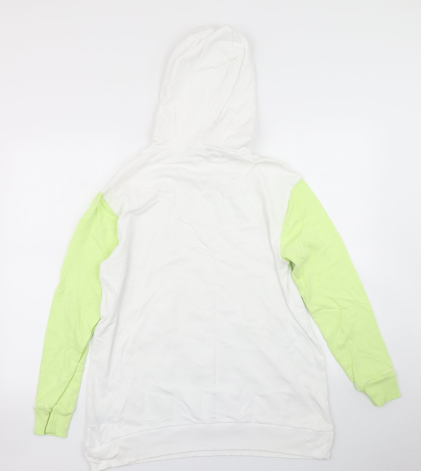 M&S Womens White Colourblock  Pullover Hoodie Size 12