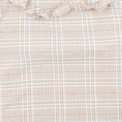 Papaya Womens Brown Plaid  Basic Blouse Size 12