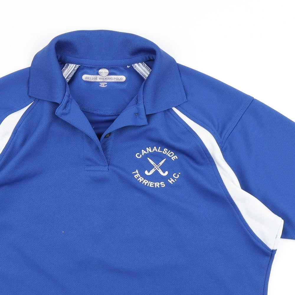 Deluxe Wicking Polo Womens Blue   Basic Polo Size XL