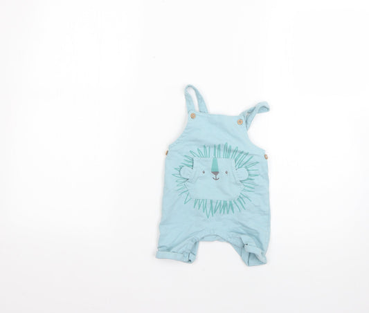 Matalan Baby Blue Geometric  Dungaree One-Piece Size 3-6 Months