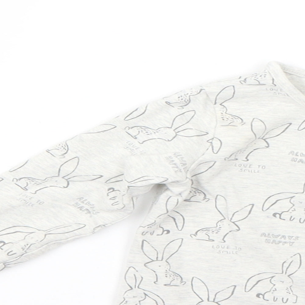 NEXT Baby Grey Geometric  Basic T-Shirt Size 6-9 Months