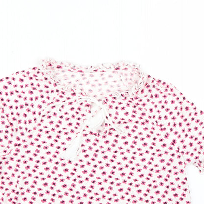 Marks & Spencer Womens Multicoloured Floral  Basic T-Shirt Size 8