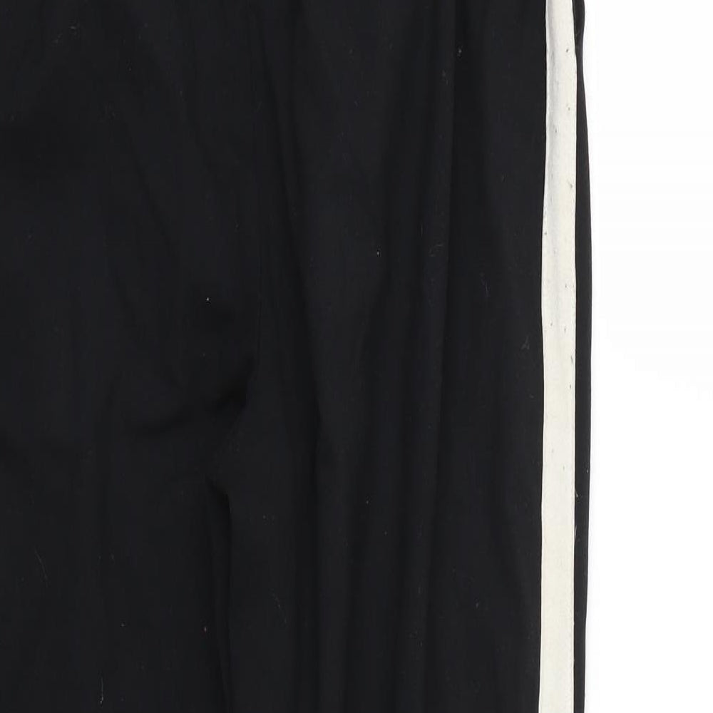 Stradivarius Womens Black Striped  Cropped Trousers Size S L22 in