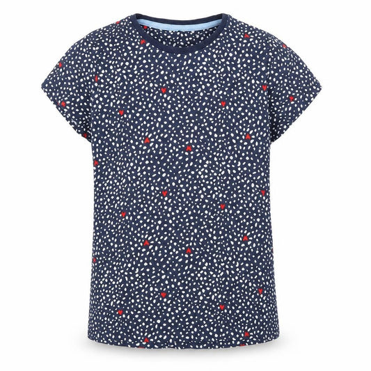 George Girls Blue Polka Dot  Basic T-Shirt Size 10 Years