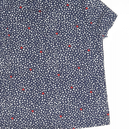 George Girls Blue Polka Dot  Basic T-Shirt Size 10 Years