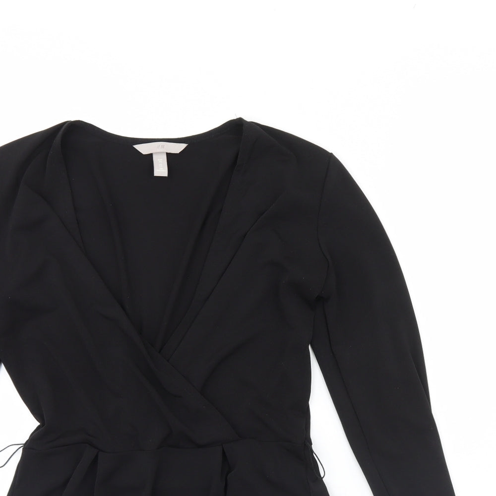 H&M Womens Black   Basic Blouse Size XS