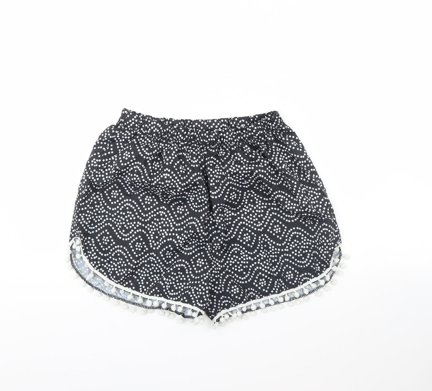 Preworn Womens Black Polka Dot  Culotte Shorts Size XL