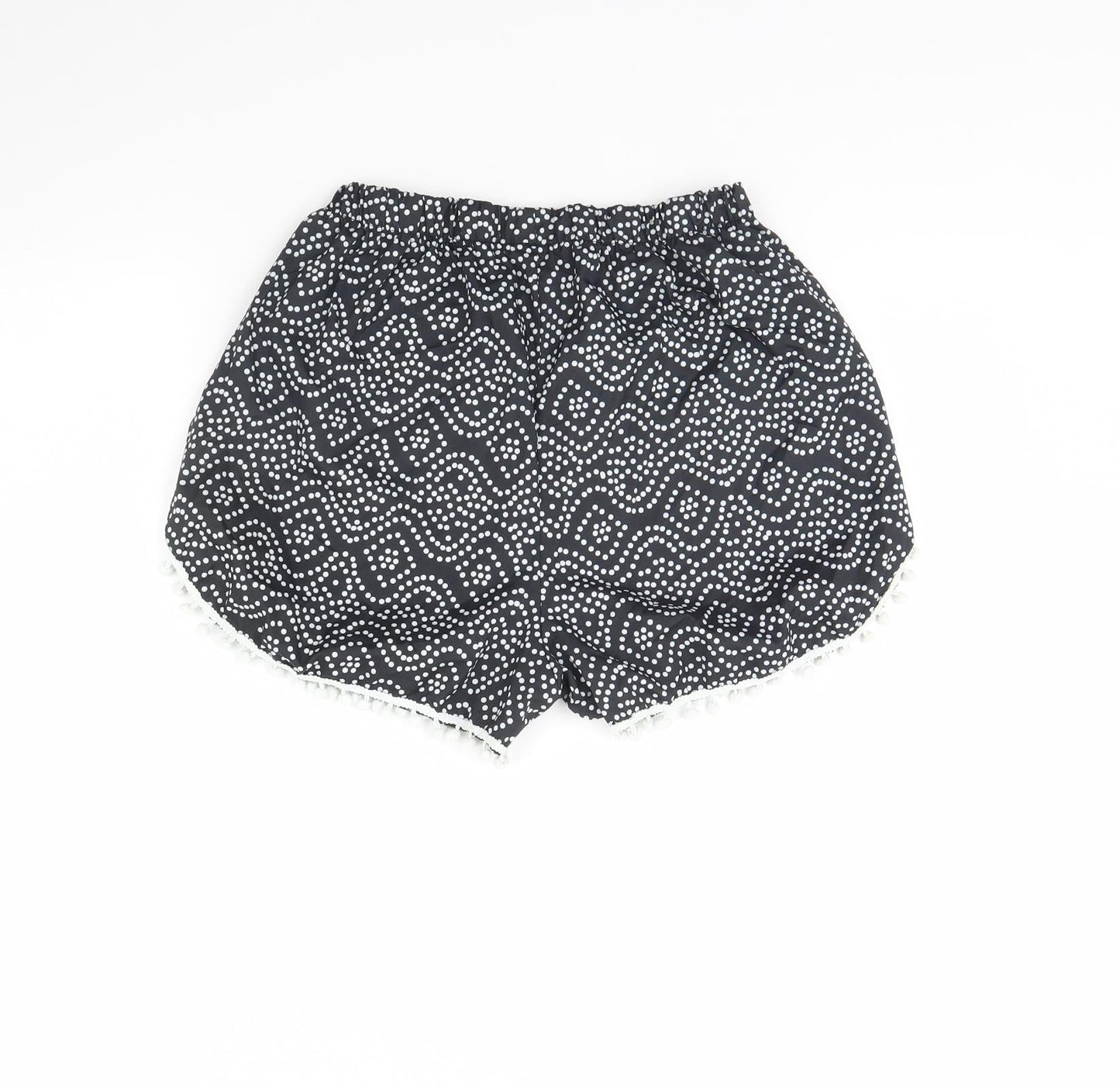 Preworn Womens Black Polka Dot  Culotte Shorts Size XL