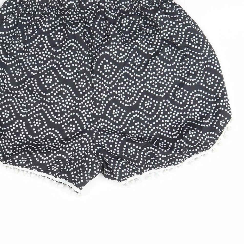 Preworn Womens Black Polka Dot  Culotte Shorts Size XL