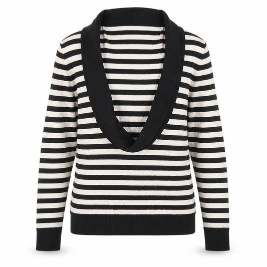 Wallis  Womens Ivory Striped  Pullover Jumper Size 14