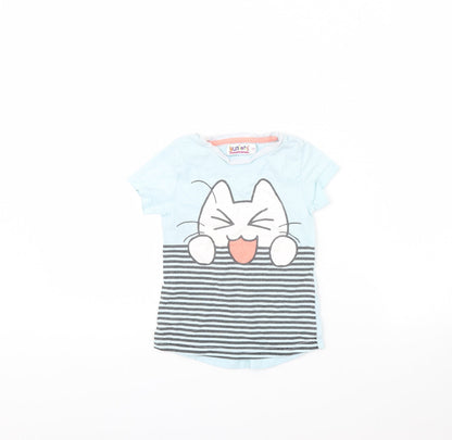 Juniors Girls Blue Solid  Cami Pyjama Top Size 3 Years