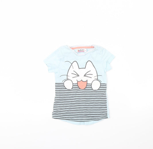 Juniors Girls Blue Solid  Cami Pyjama Top Size 3 Years
