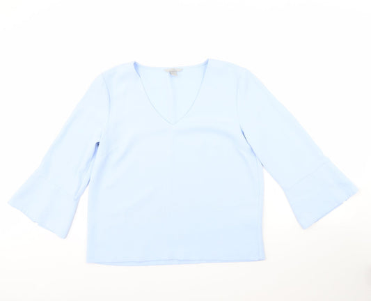 H&M Womens Blue   Basic Blouse Size 12