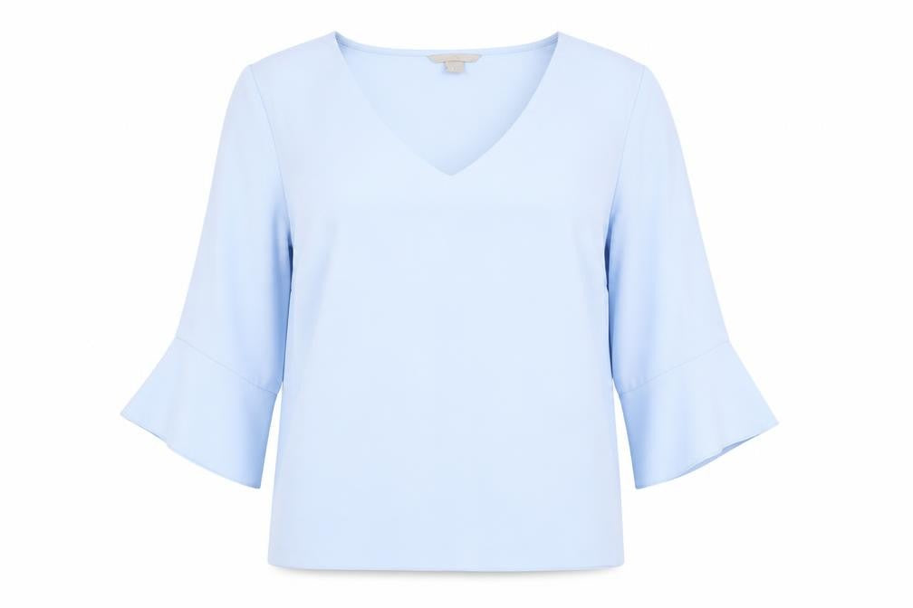 H&M Womens Blue   Basic Blouse Size 12
