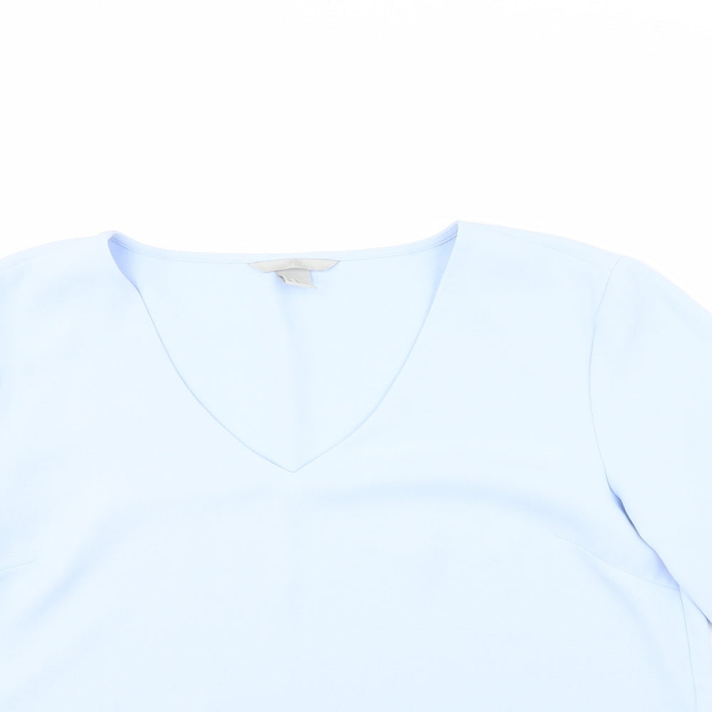 H&M Womens Blue   Basic Blouse Size 12