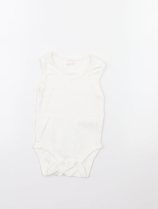NEXT Baby White   Babygrow One-Piece Size 6-9 Months