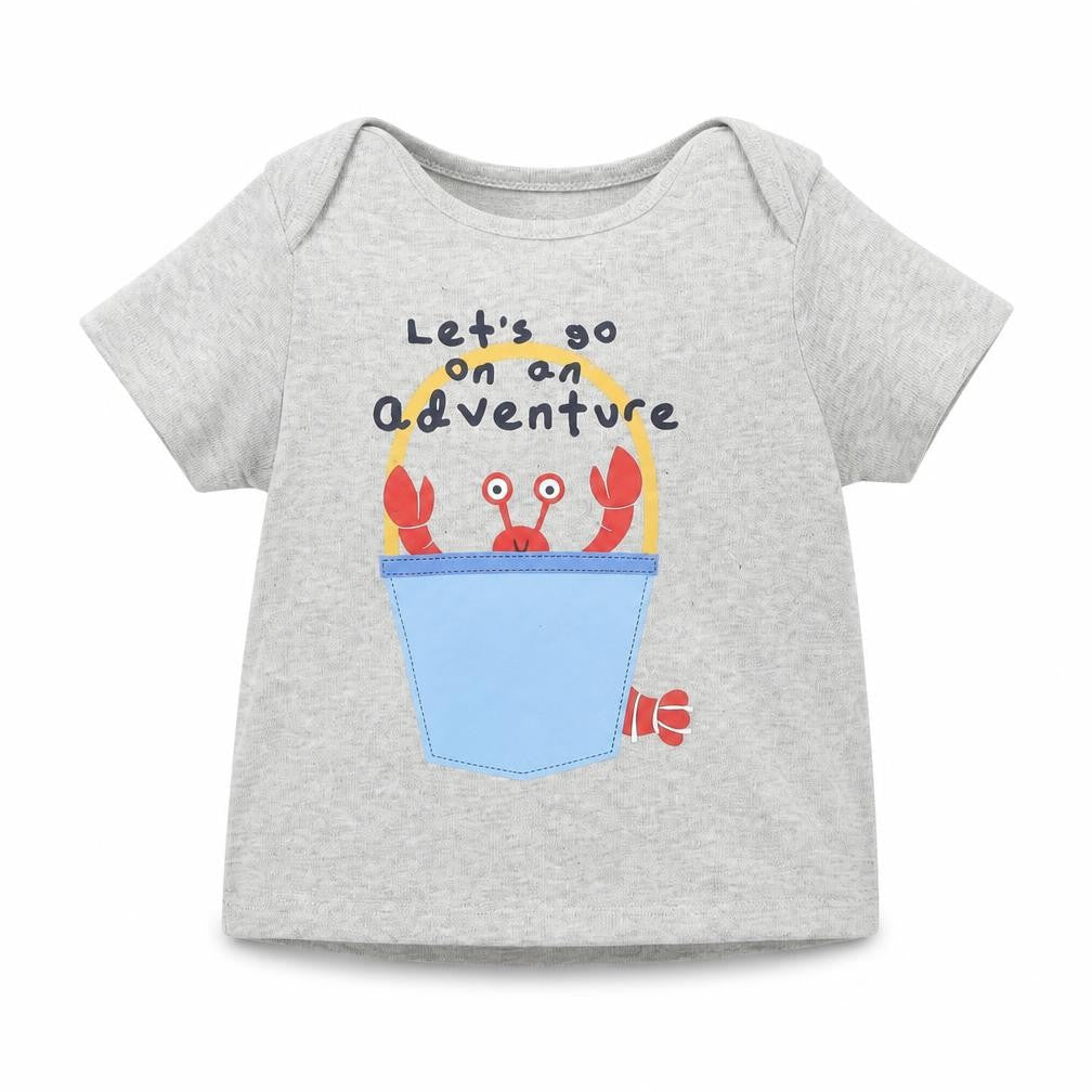 Fred & FLo Baby Grey   Basic T-Shirt Size 9-12 Months
