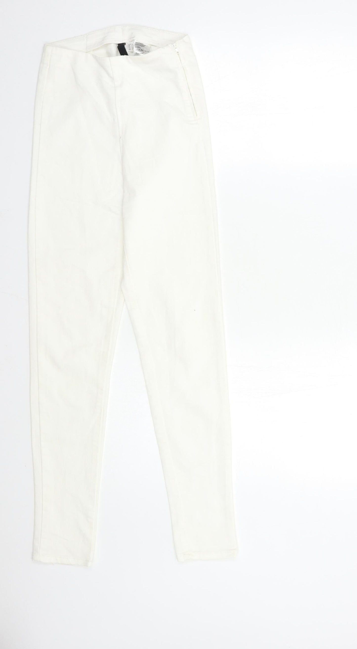 H&M Womens White  Denim Skinny Jeans Size 6 L27 in