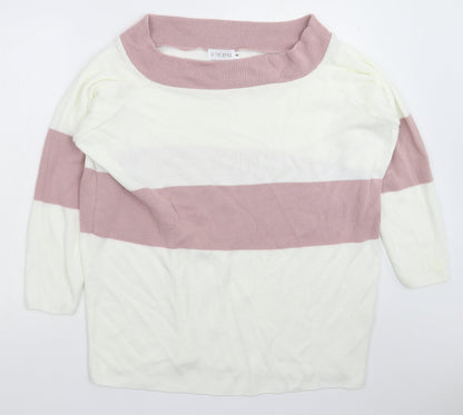 In the Style Womens White  Knit Pullover Jumper Size 8  - Oversized