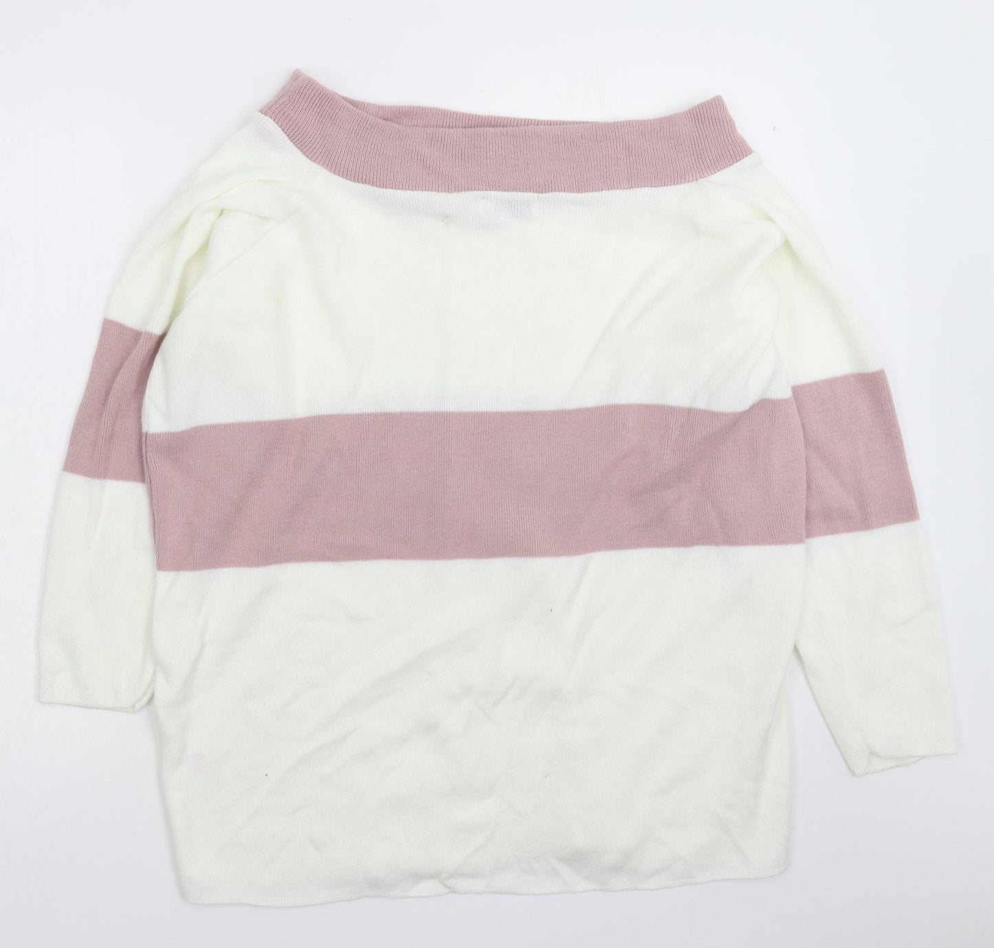 In the Style Womens White  Knit Pullover Jumper Size 8  - Oversized