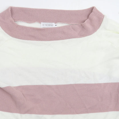 In the Style Womens White  Knit Pullover Jumper Size 8  - Oversized