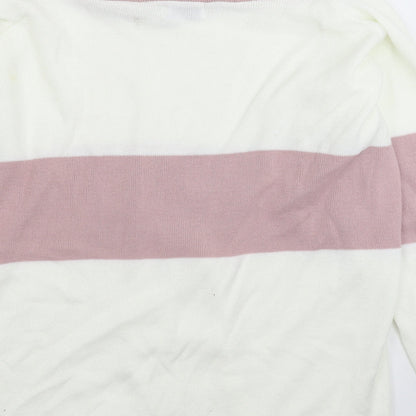 In the Style Womens White  Knit Pullover Jumper Size 8  - Oversized