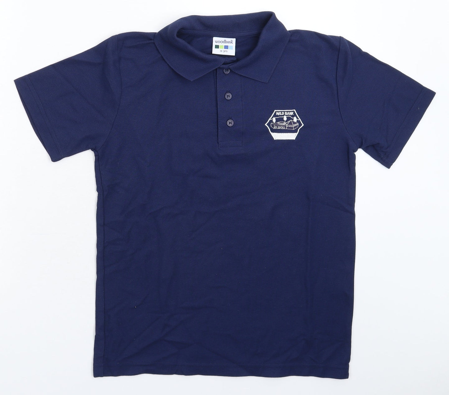 Woodbank Boys Blue   Basic Polo Size 13 Years