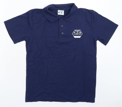 Woodbank Boys Blue   Basic Polo Size 13 Years