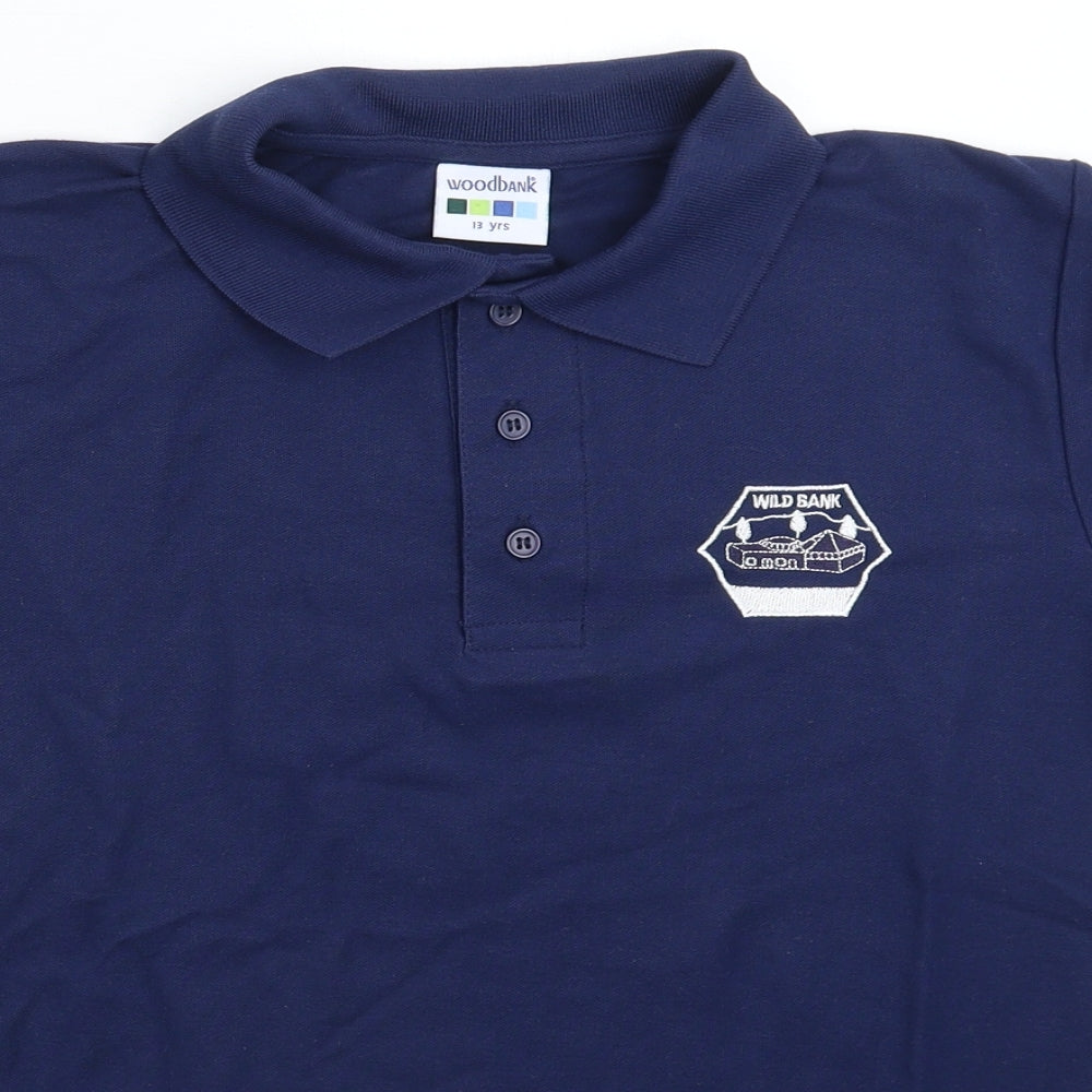 Woodbank Boys Blue   Basic Polo Size 13 Years