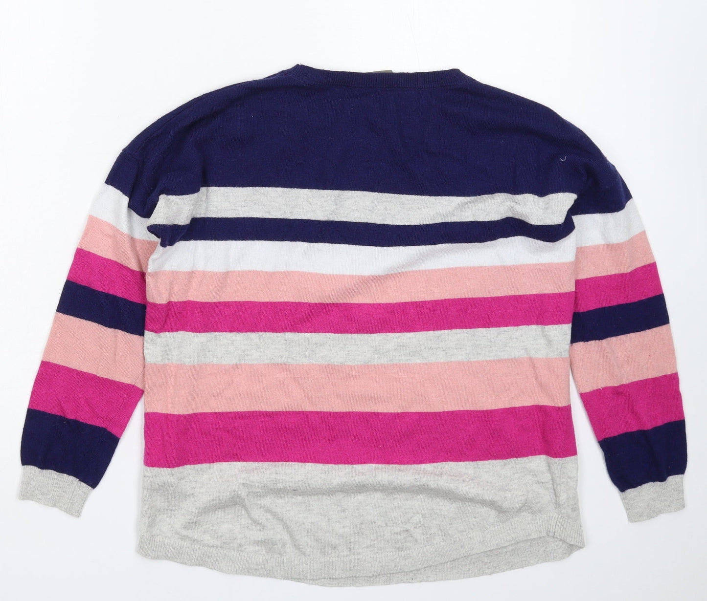 Oasis Womens Multicoloured Striped Knit Pullover Jumper Size M