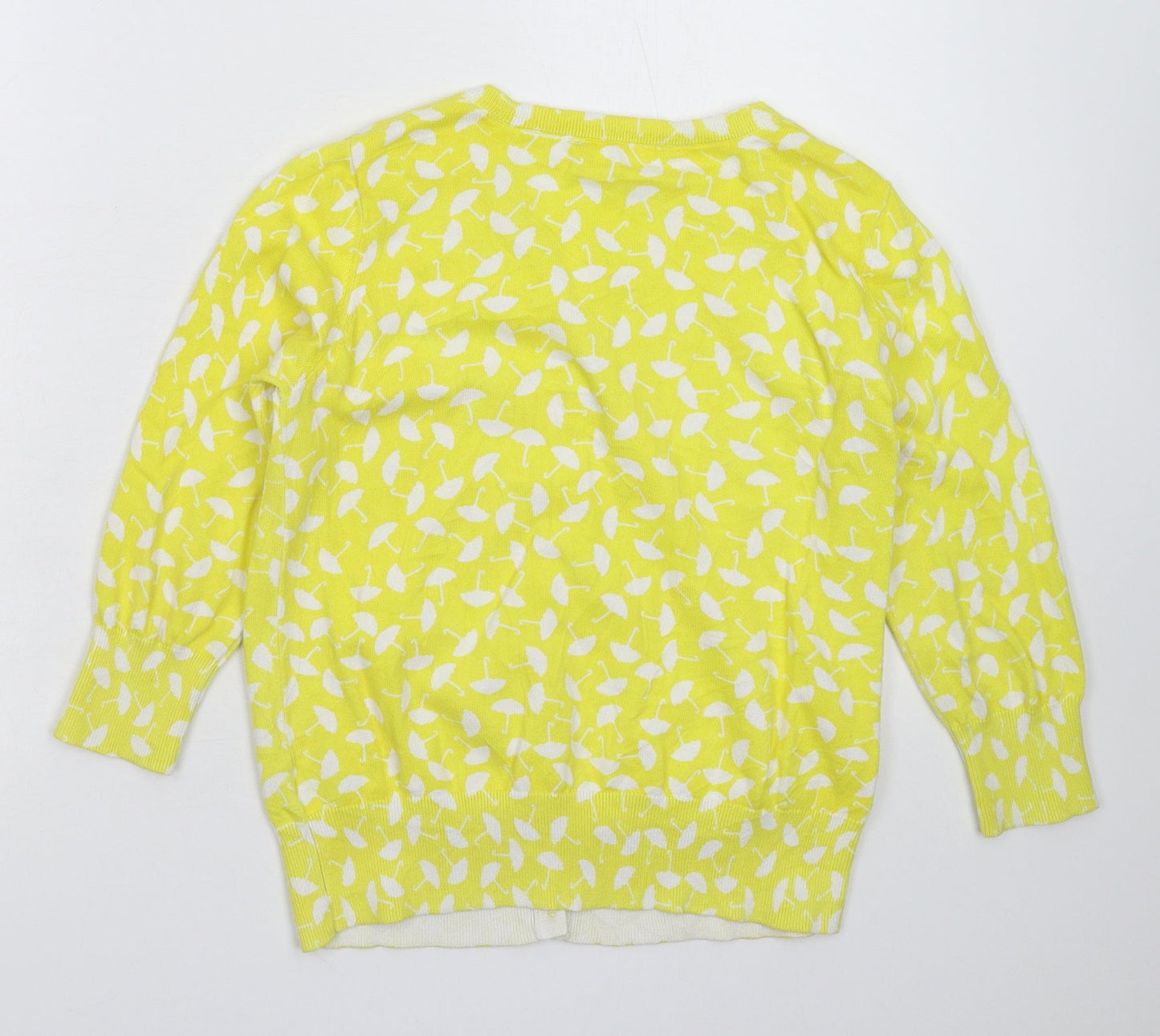 Red Herring Womens Yellow  Knit Cardigan Jumper Size 10
