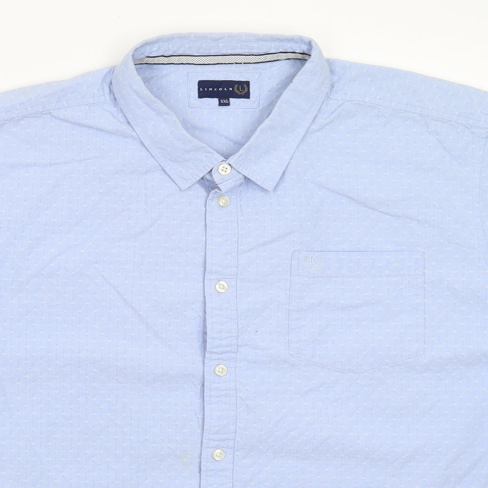 Lincoln Mens Blue    Button-Up Size L