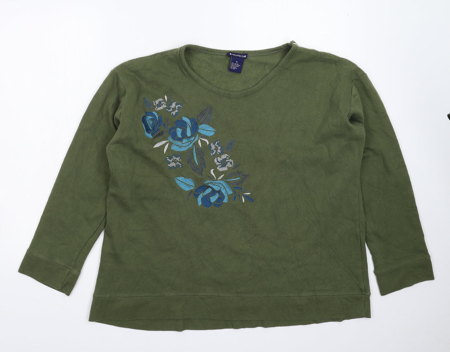 Architect Womens Green   Pullover Sweatshirt Size XL