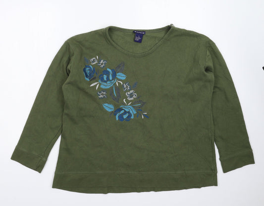 Architect Womens Green   Pullover Sweatshirt Size XL
