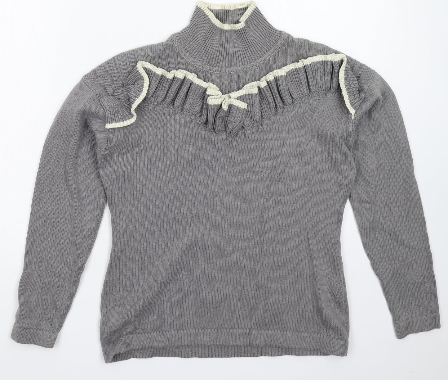 Blue Inc Womens Grey  Knit Pullover Jumper Size 10